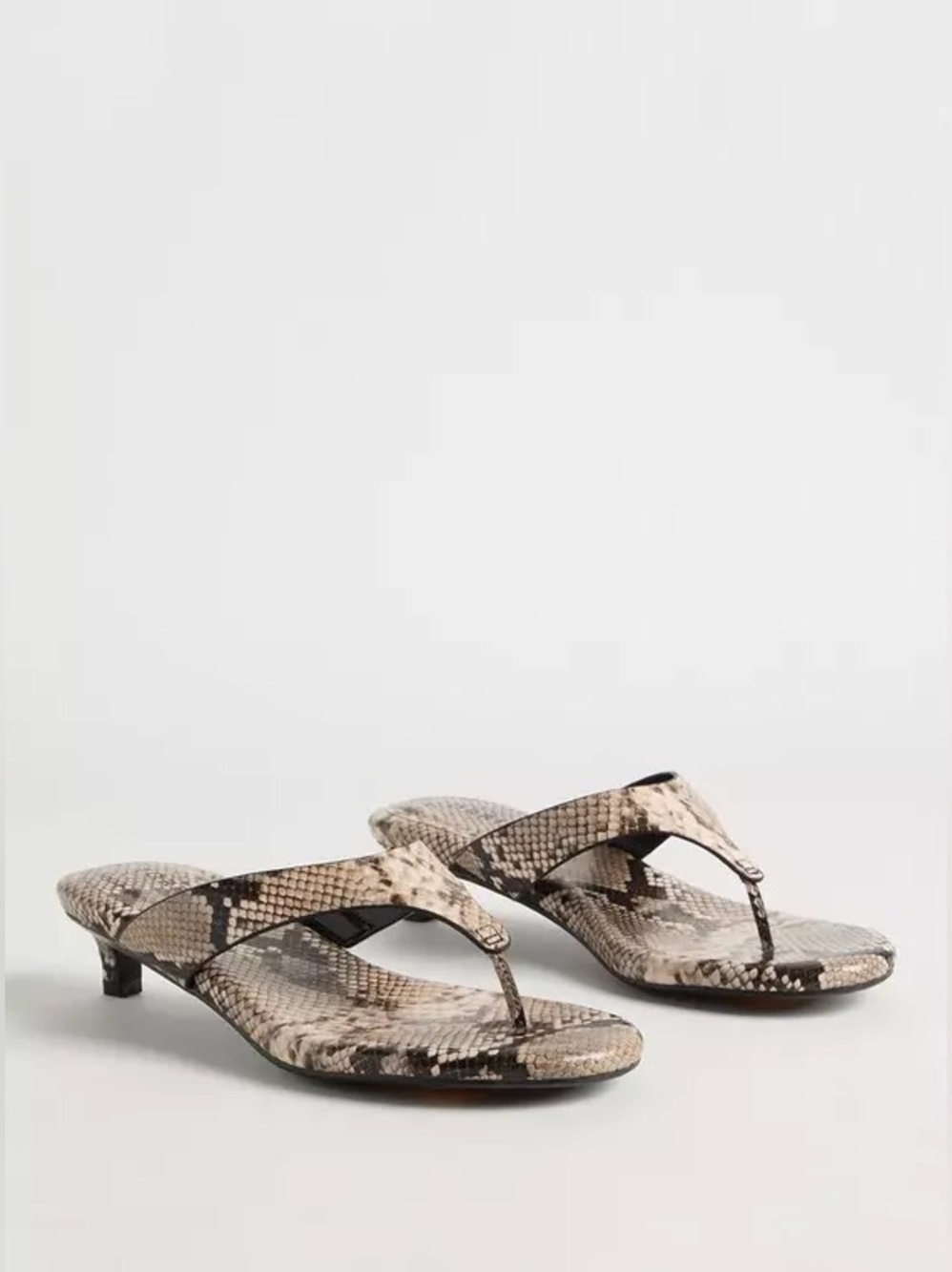 NEW Torrid Plus Size Snake Print Kitten Heel Sandals Minimalist Chic Women 9WW